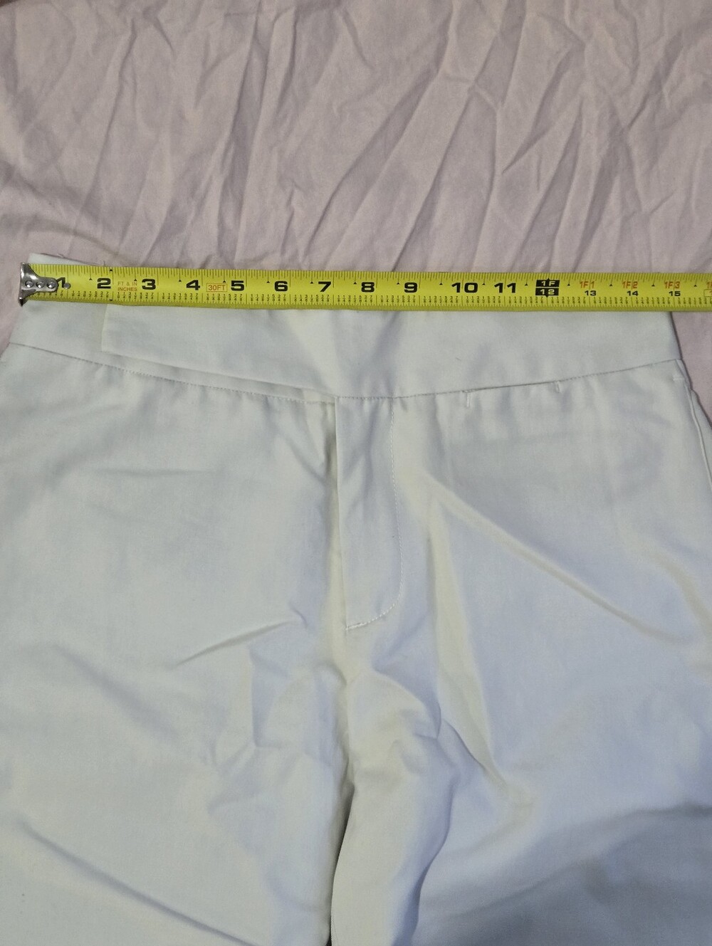 Wide-Leg Cream Pants - Picture 11 of 12